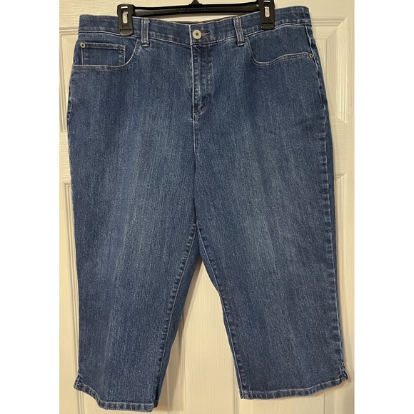 CHRISTOPHER & BANKS Womens Denim Capri pants, sz 16P - Picture 1 of 7